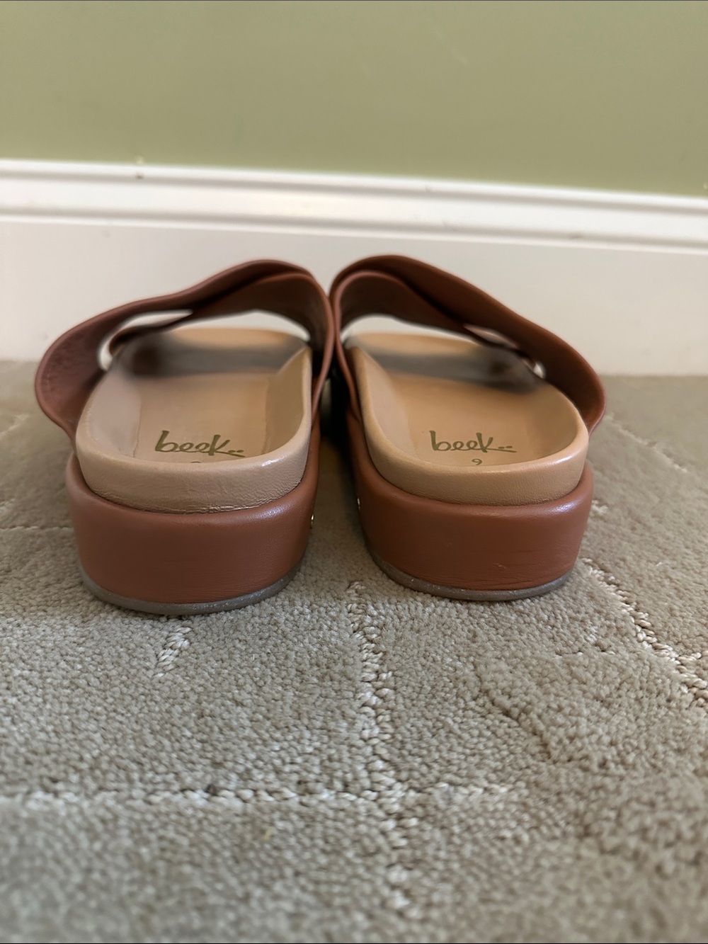 Beek Robin Slide Sandal Tan Size 9 - Picture 8 of 8